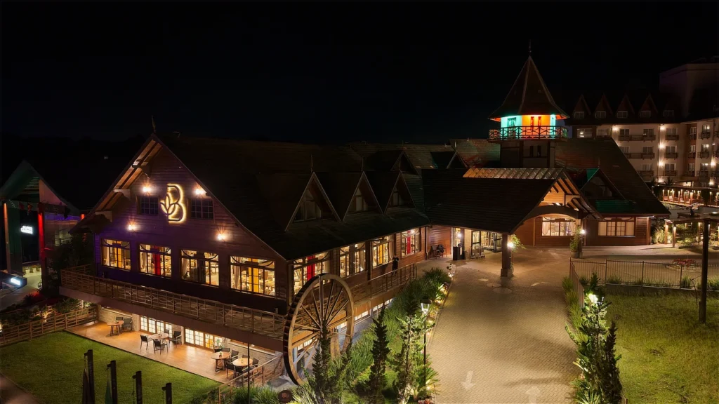 hotel bella gramado drone noite